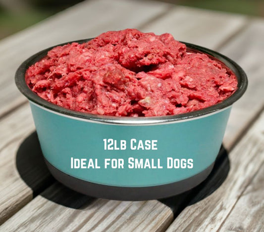 Raw elk and deer meat