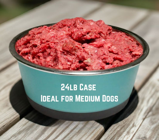 24lbs of Premium Raw Dog Food - Ideal for Medium Dogs